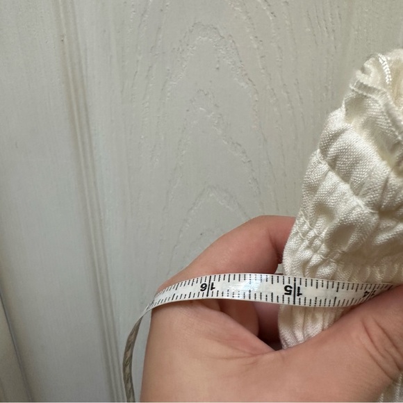 NWT Significant Other Emille Mini Linen Dress Cream white Smocked Dress short 8 - Picture 7 of 12